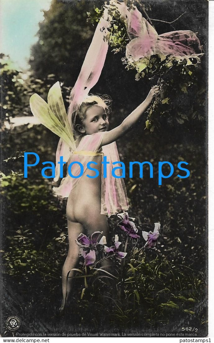 229070 REAL PHOTO LANDSCAPE BUTTERFLY GIRL POSTAL POSTCARD - Photographie