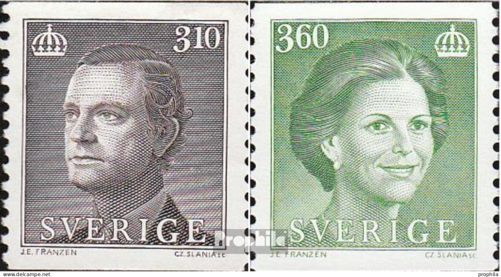 Schweden 1418-1419 (kompl.Ausg.) Postfrisch 1987 Königspaar - Ungebraucht