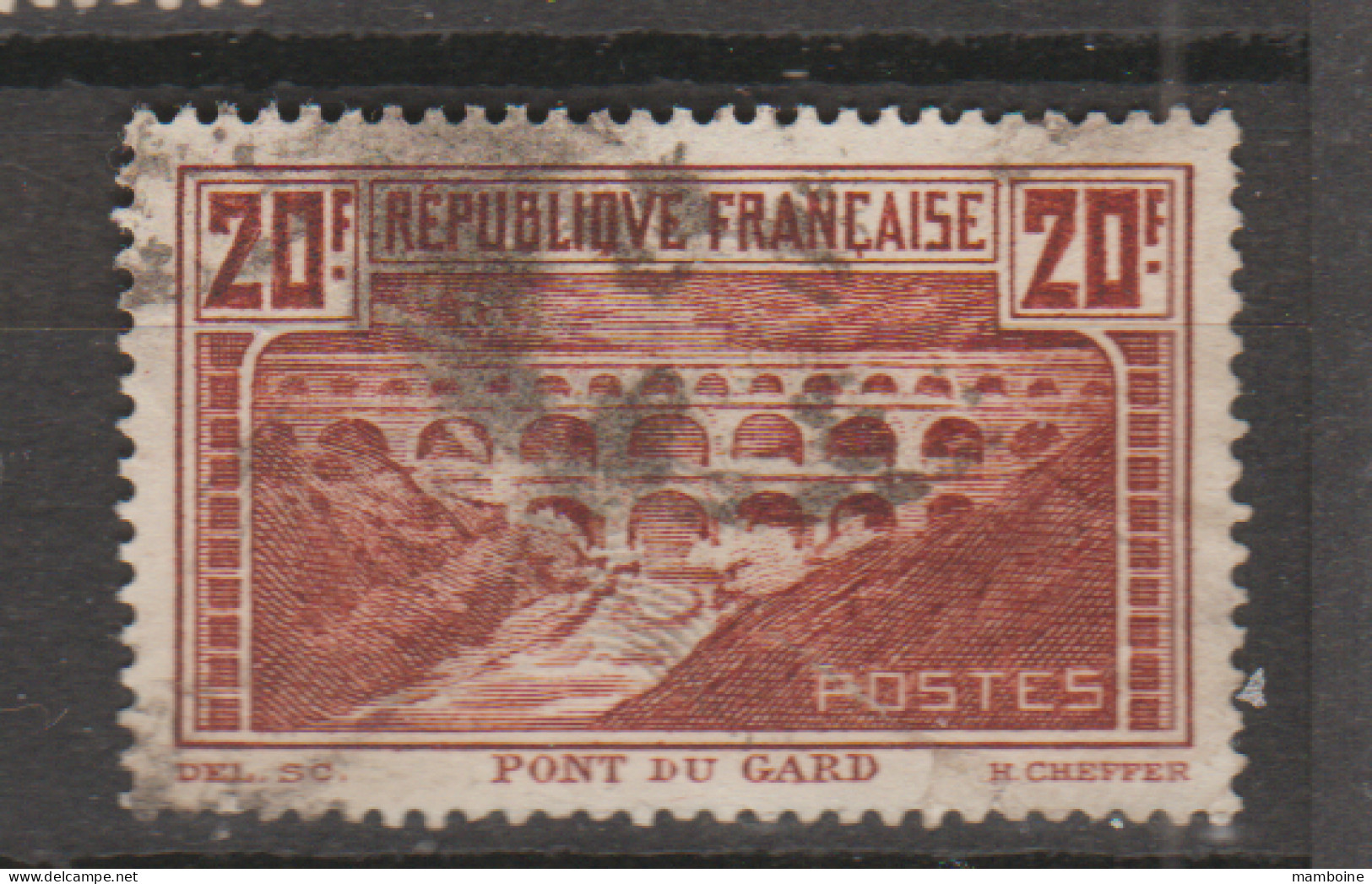France 1929  N°  262 Oblitéré  " Pont Du Gard" - Gebraucht