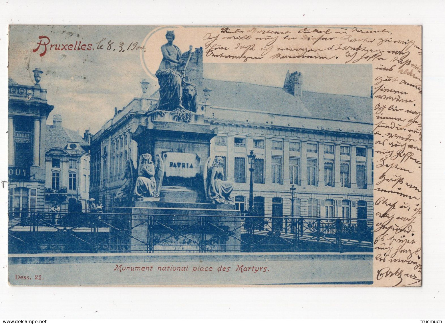 478 - BRUXELLES - Monument National Place Des Martyrs *1900* - Monuments, édifices