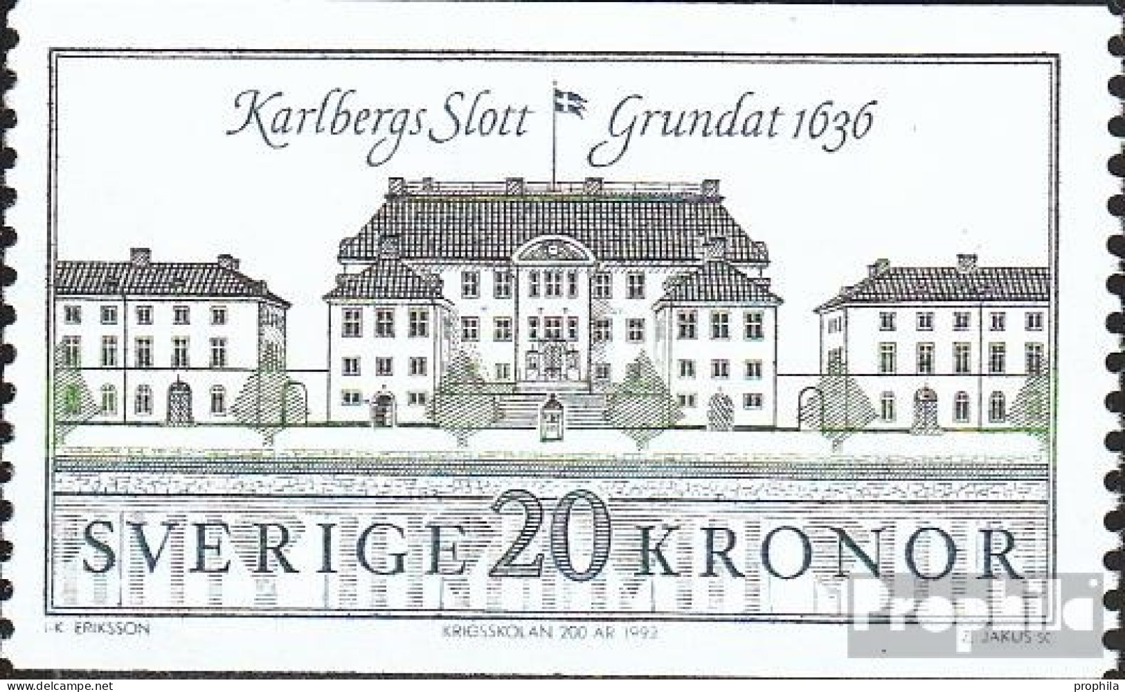 Schweden 1725 (kompl.Ausg.) Postfrisch 1992 Schloß Karlberg - Unused Stamps