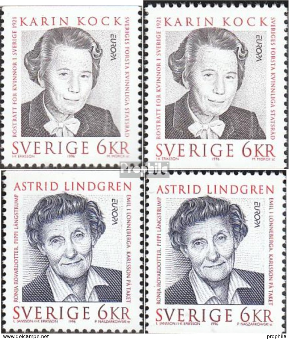 Schweden 1943Do,Du-1944Do,Du (kompl.Ausg.) Postfrisch 1996 Berühmte Frauen - Ongebruikt