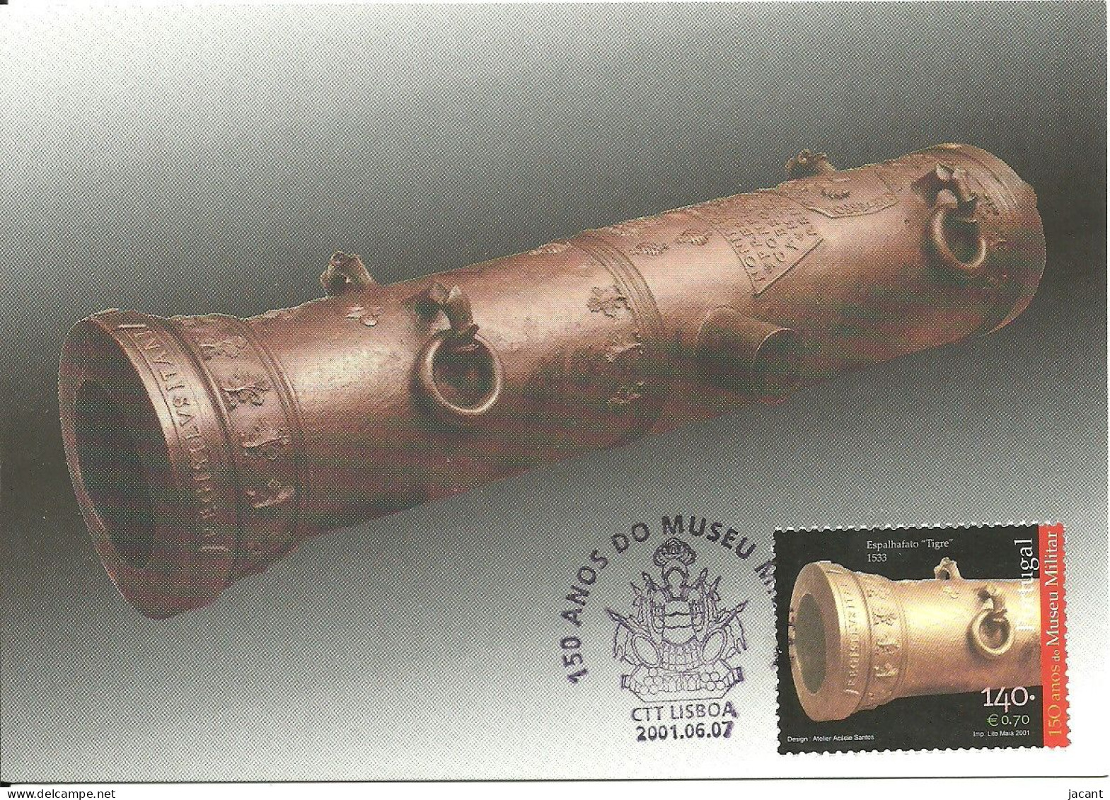 30925 - Carte Maximum - Portugal - 150 Anos Museu Militar Lisboa - Espalhafato Canhão 1533 Goa India - Canon Gun - Maximumkarten (MC)