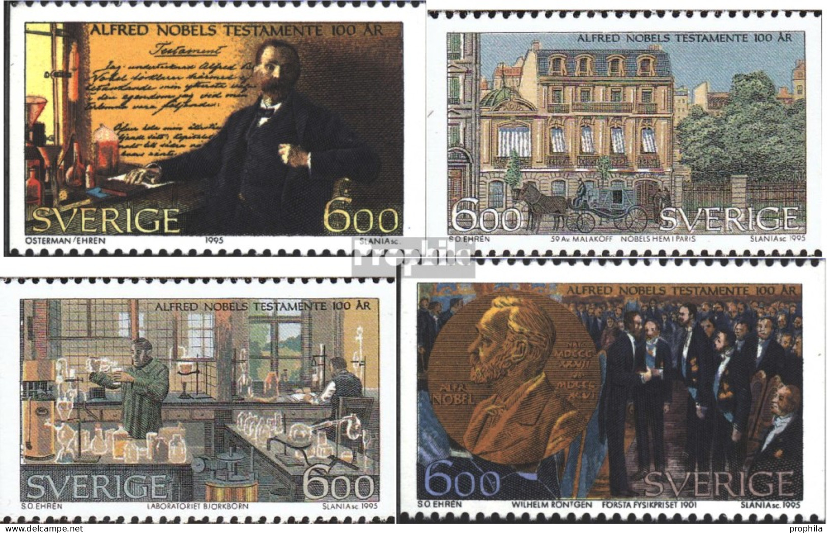 Schweden 1917-1920 (kompl.Ausg.) Postfrisch 1995 Alfred-Nobel-Testament - Neufs