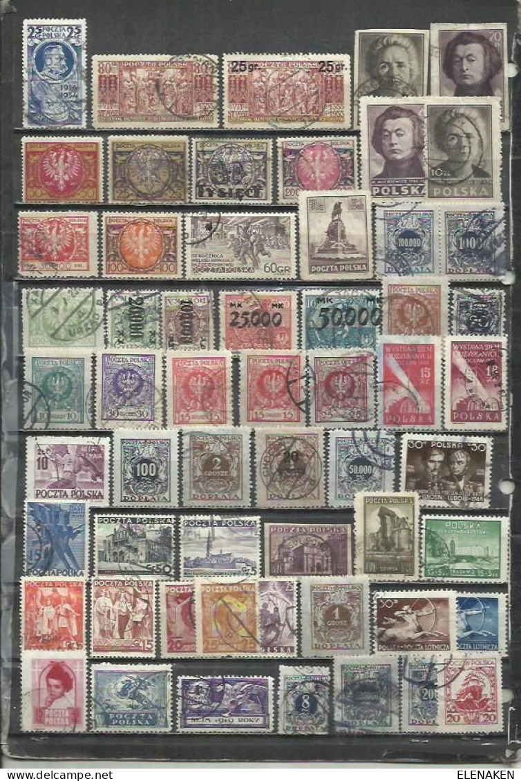 G898J-LOTE SELLOS ANTIGUOS POLONIA,CLASICOS,SIN TASAR,SIN REPETIDOS,IMAGEN REAL. POLAND OLD STAMPS LOT, CLASSIC, - Verzamelingen