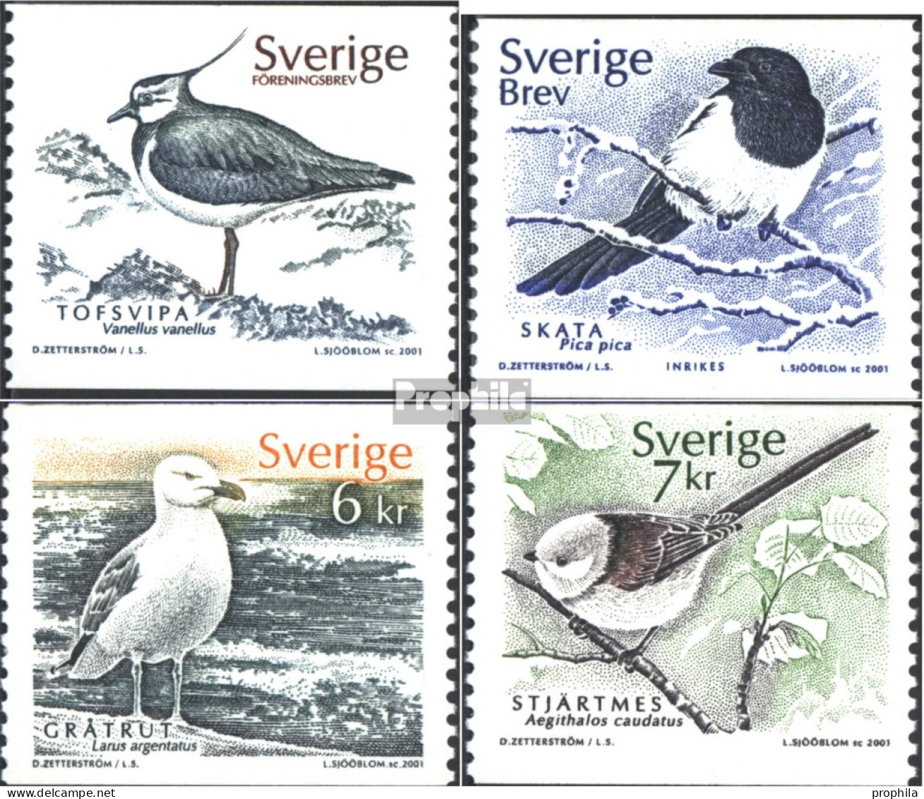 Schweden 2228-2231 (kompl.Ausg.) Postfrisch 2001 Vögel - Neufs