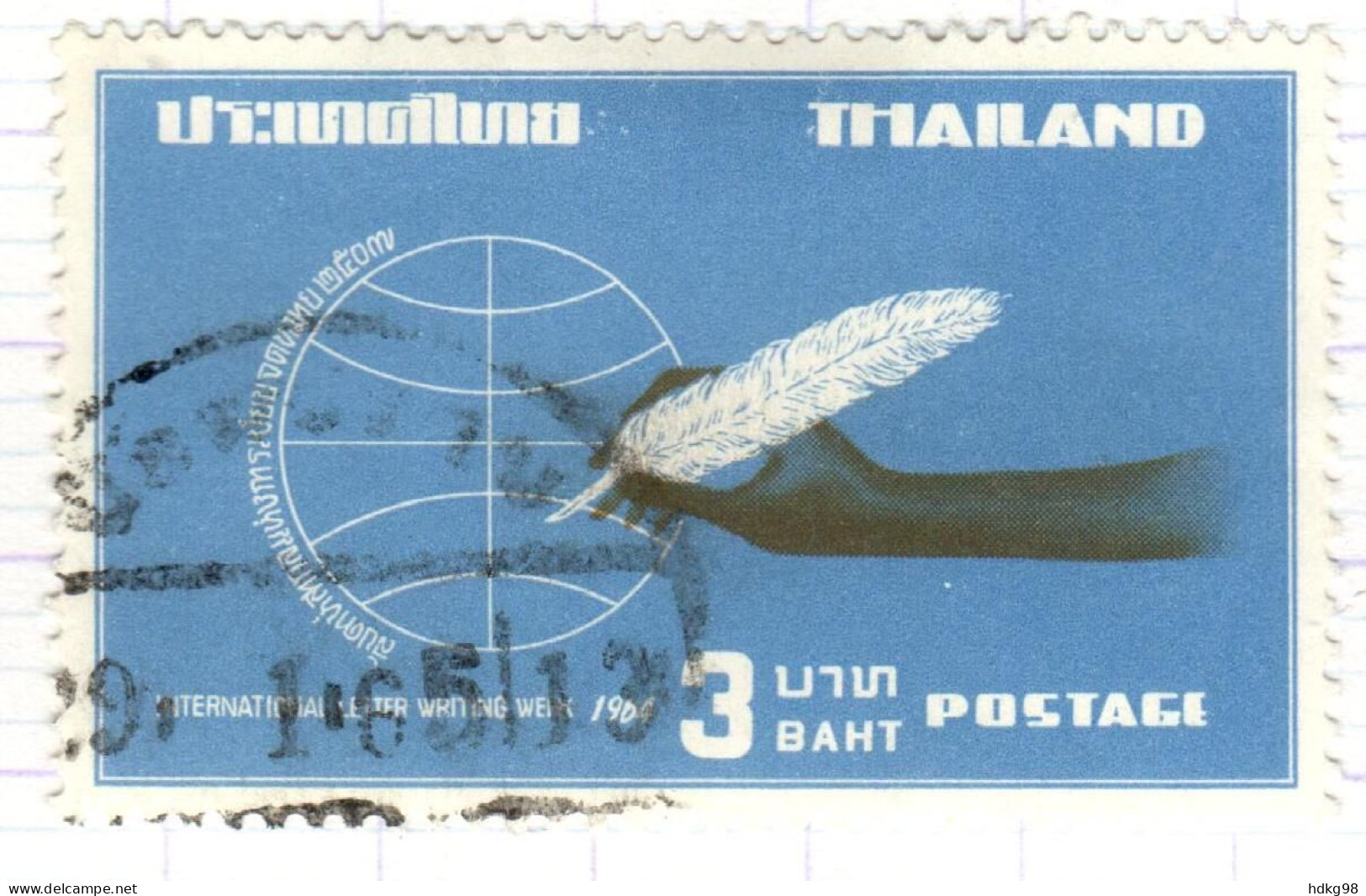 T+ Thailand 1964 Mi 442 Briefwoche - Tailandia