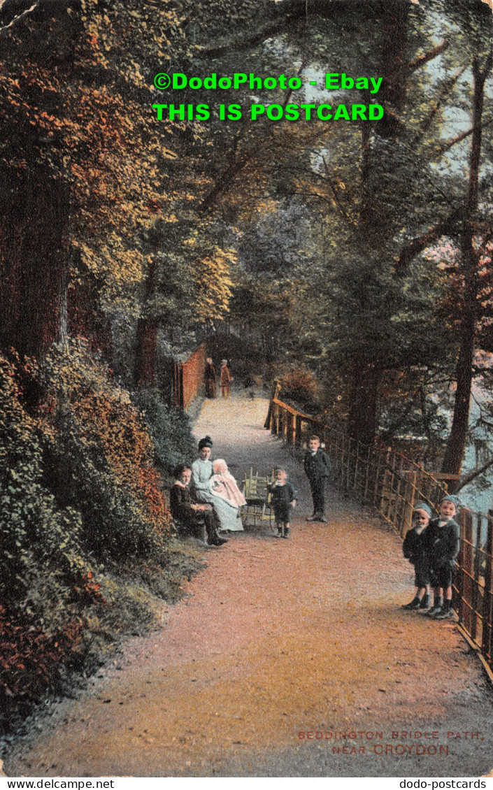 R422969 Beddington Bridle Path. Near Croydon. Field Croydon Series No. 11. 1910 - World