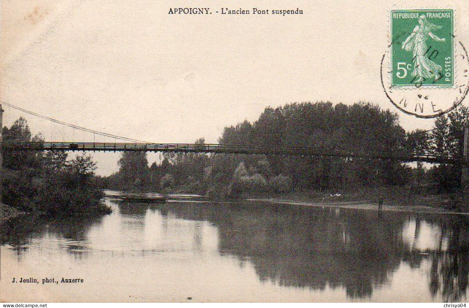 4V4Sb    89 Appoigny L'ancien Pont Suspendu - Appoigny
