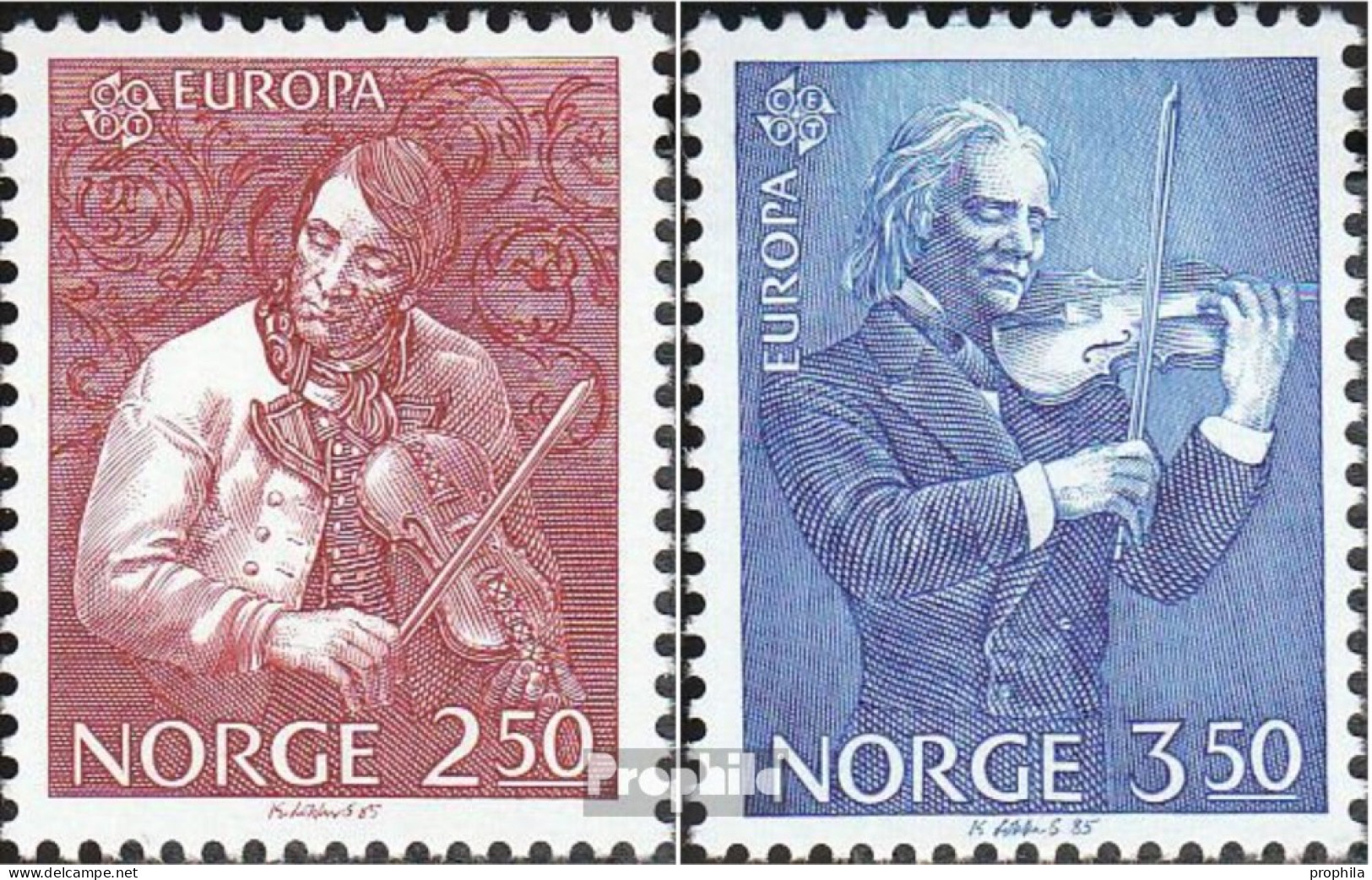 Norwegen 926-927 (kompl.Ausg.) Postfrisch 1985 Jahr Der Musik - Neufs