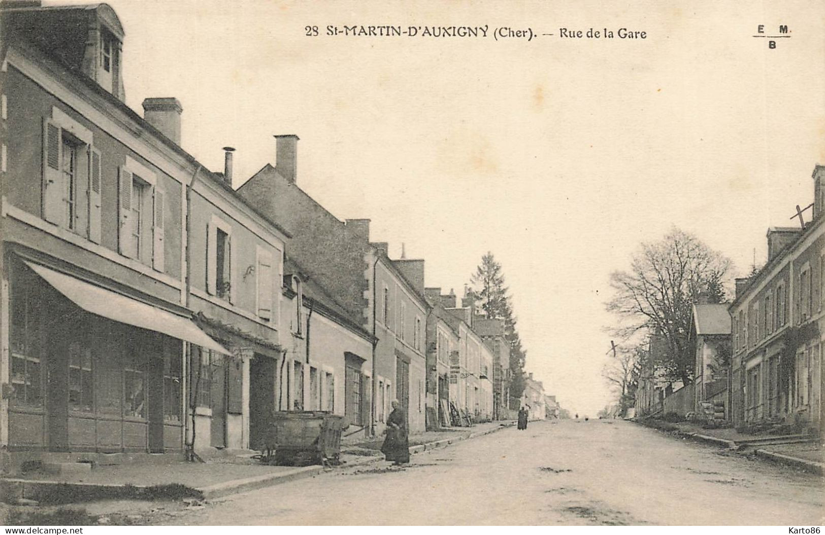 St Martin D'auxigny * La Rue De La Gare * Commerce Magasin - Other & Unclassified