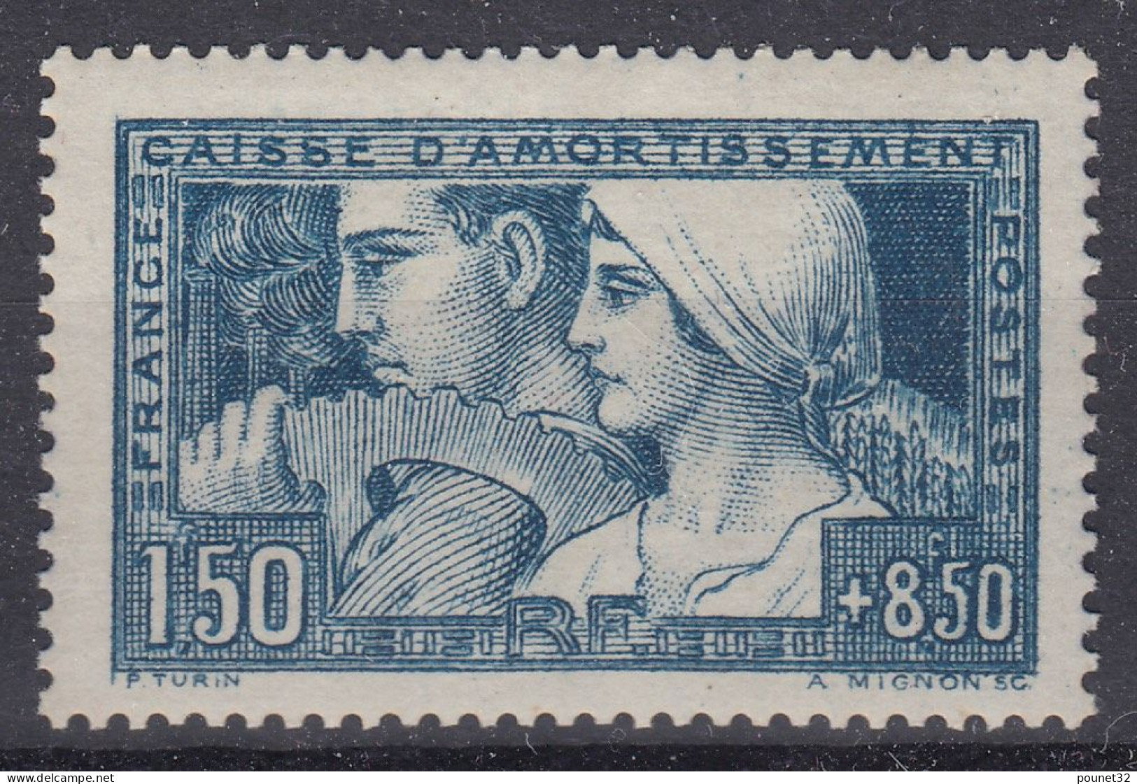 FRANCE CAISSE D'AMORTISSEMENT LE TRAVAIL N° 252 NEUF ** GOMME SANS CHARNIERE - COTE 260 € - 1927-31 Sinking Fund