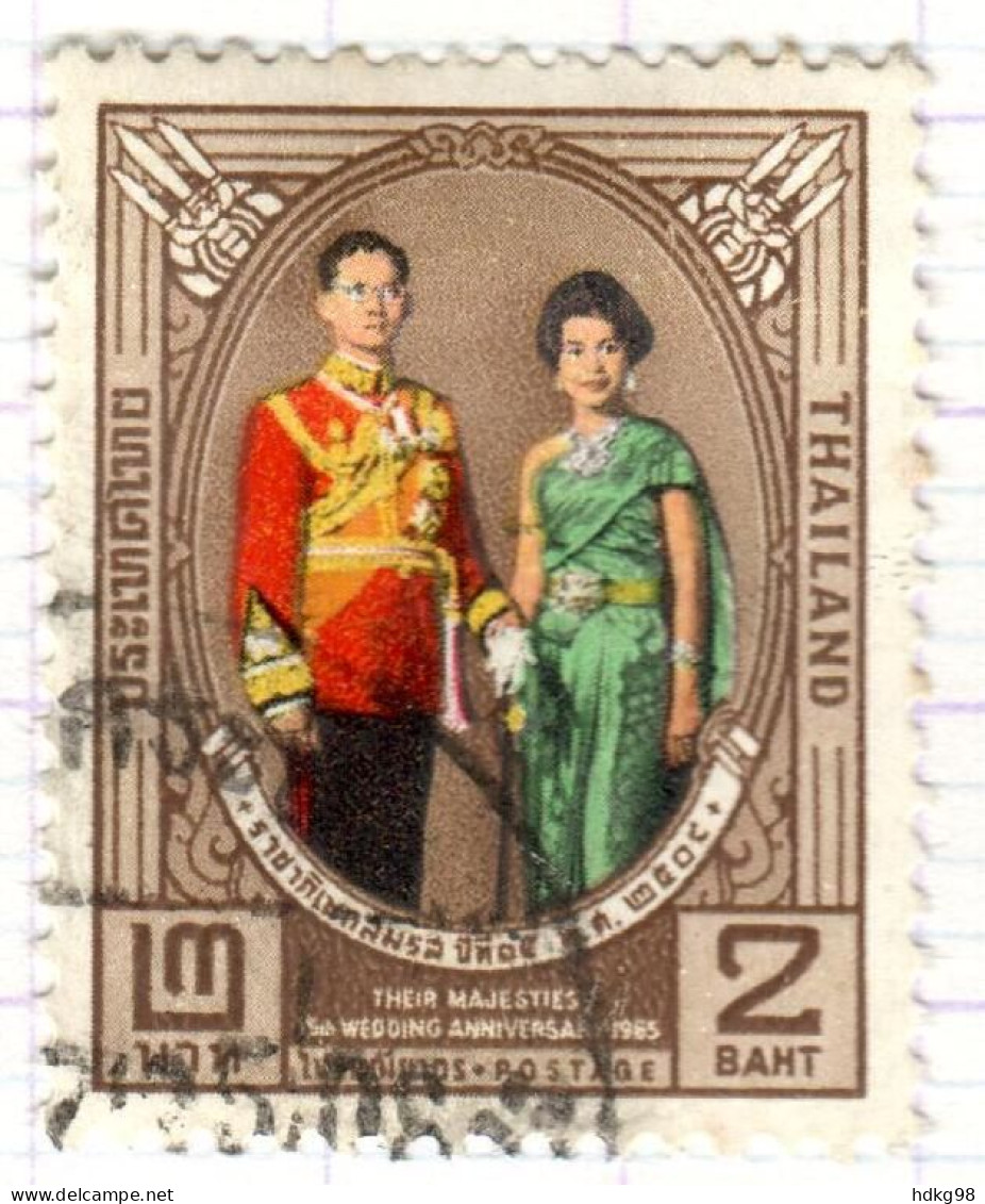 T+ Thailand 1965 Mi 444 Hochzeitstag - Thailand