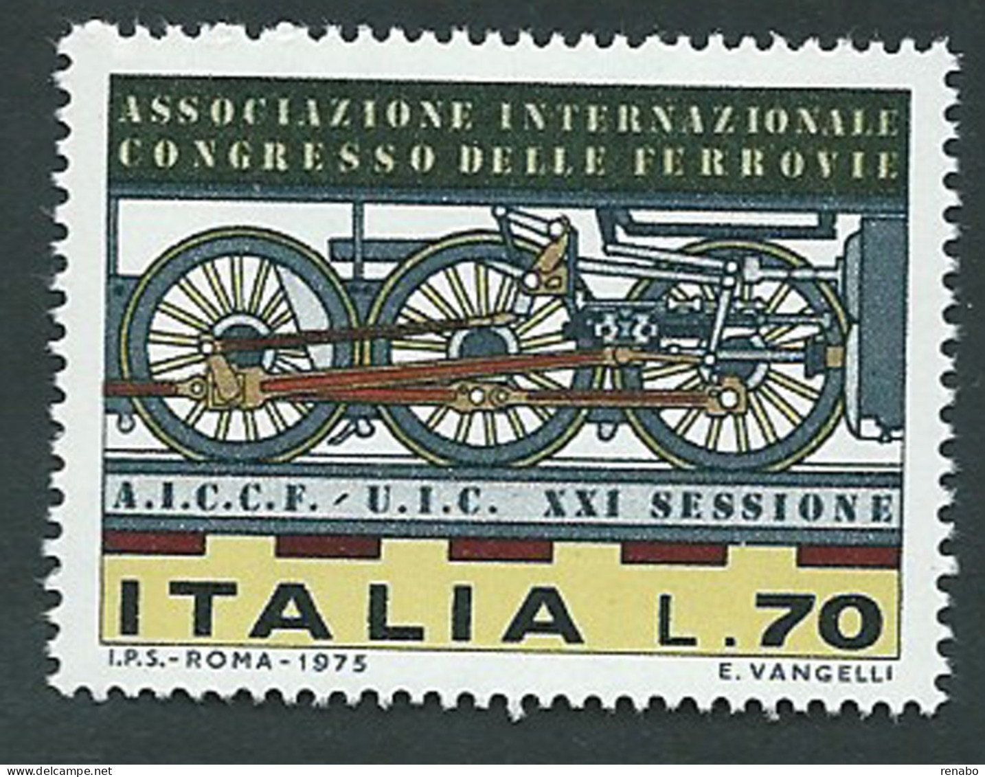 Italia, Italy, Italien, Italie 1975; Congresso Delle Ferrovie, Congress Of Railways. Serie Completa. New. - Trains