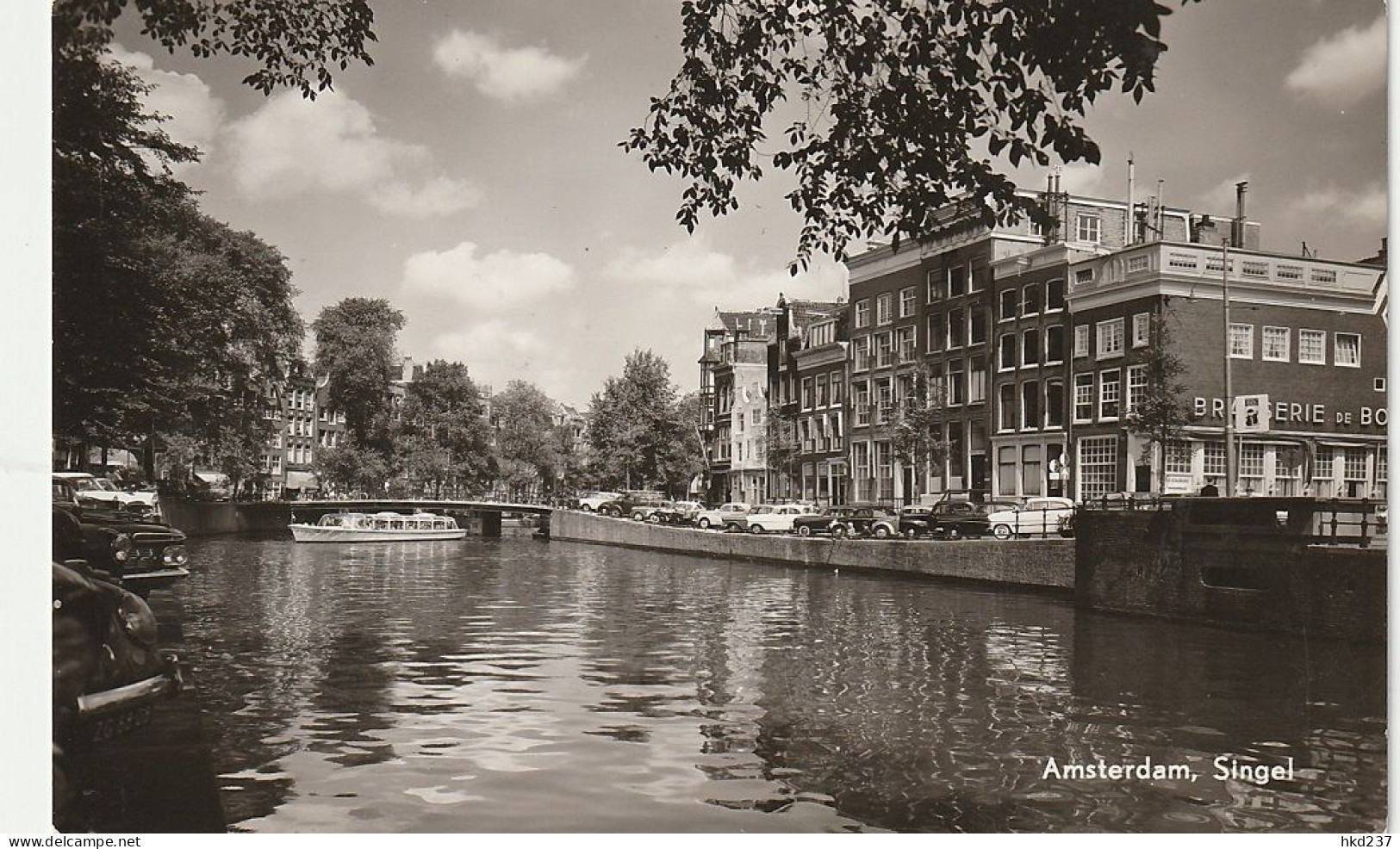 Amsterdam Singel  Hoek Spui Brasserie De Bocht Oude Auto's     3639 - Amsterdam