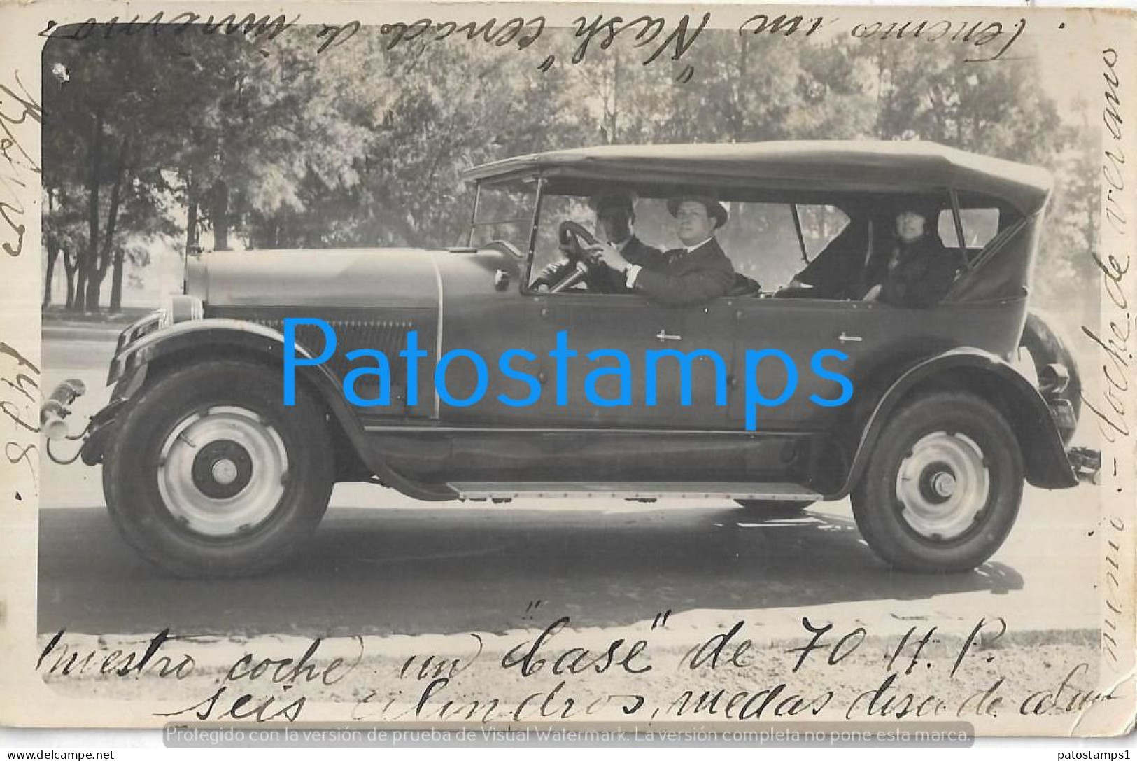 229079 REAL PHOTO AUTOMOBILE OLD CAR AND MAN'S POSTAL POSTCARD - Photographie