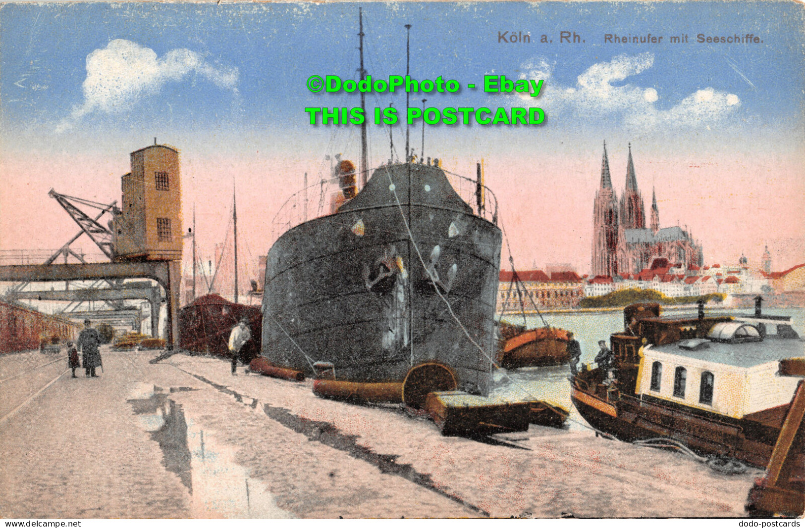 R353843 Koln A. Rh. Rheinufer Mit Seeschiffe. Postcard - World