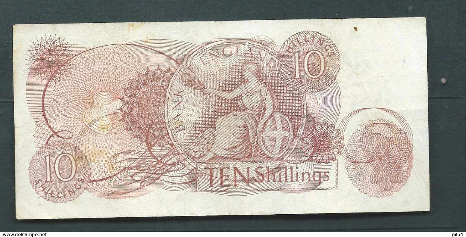 Angleterre -  ( Numizon = 373, B179a Émis  17.03.1960 -signature   L. K. O’Brien.  --C84 647511 --  Laura14323 - 10 Shillings