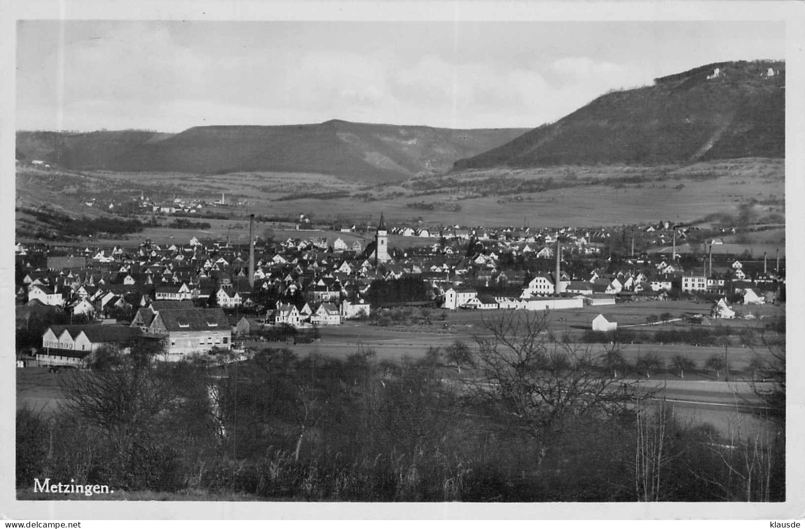 Metzingen - Panorama Gel.1936 - Reutlingen
