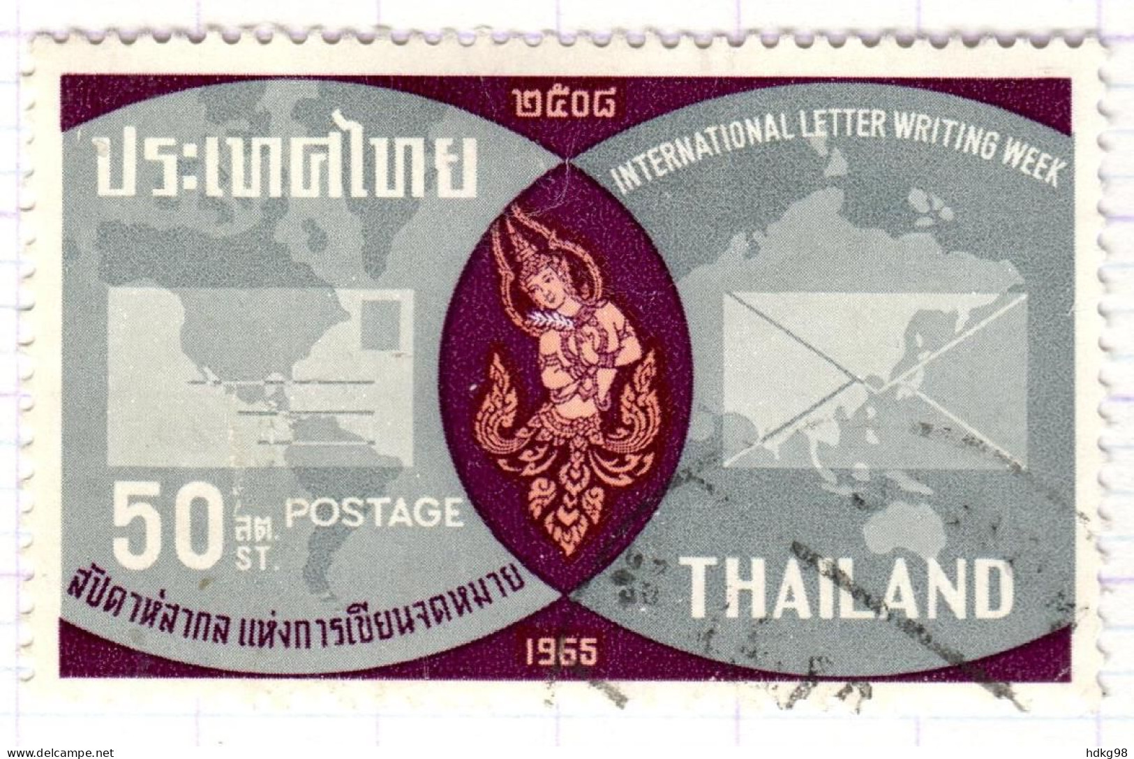 T+ Thailand 1965 Mi 447 Briefwoche - Thaïlande