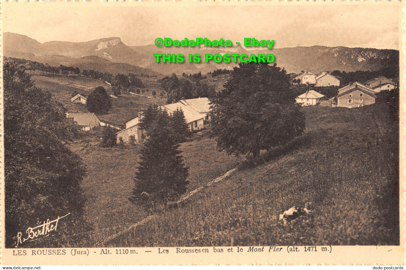 R353885 Les Rousses. Jura. Alt. 1110 M. Les Rousses En Bas Et Le Mont Fier. Luxe - World
