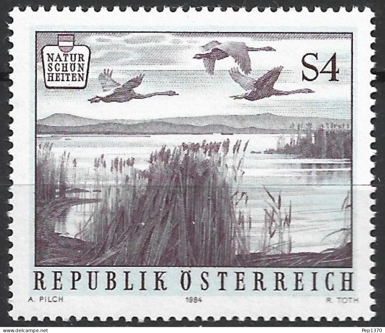 AUSTRIA 1984 - PROTECCION DE LA NATURALEZA - PATOS - YVERT 1617** - Protection De L'environnement & Climat