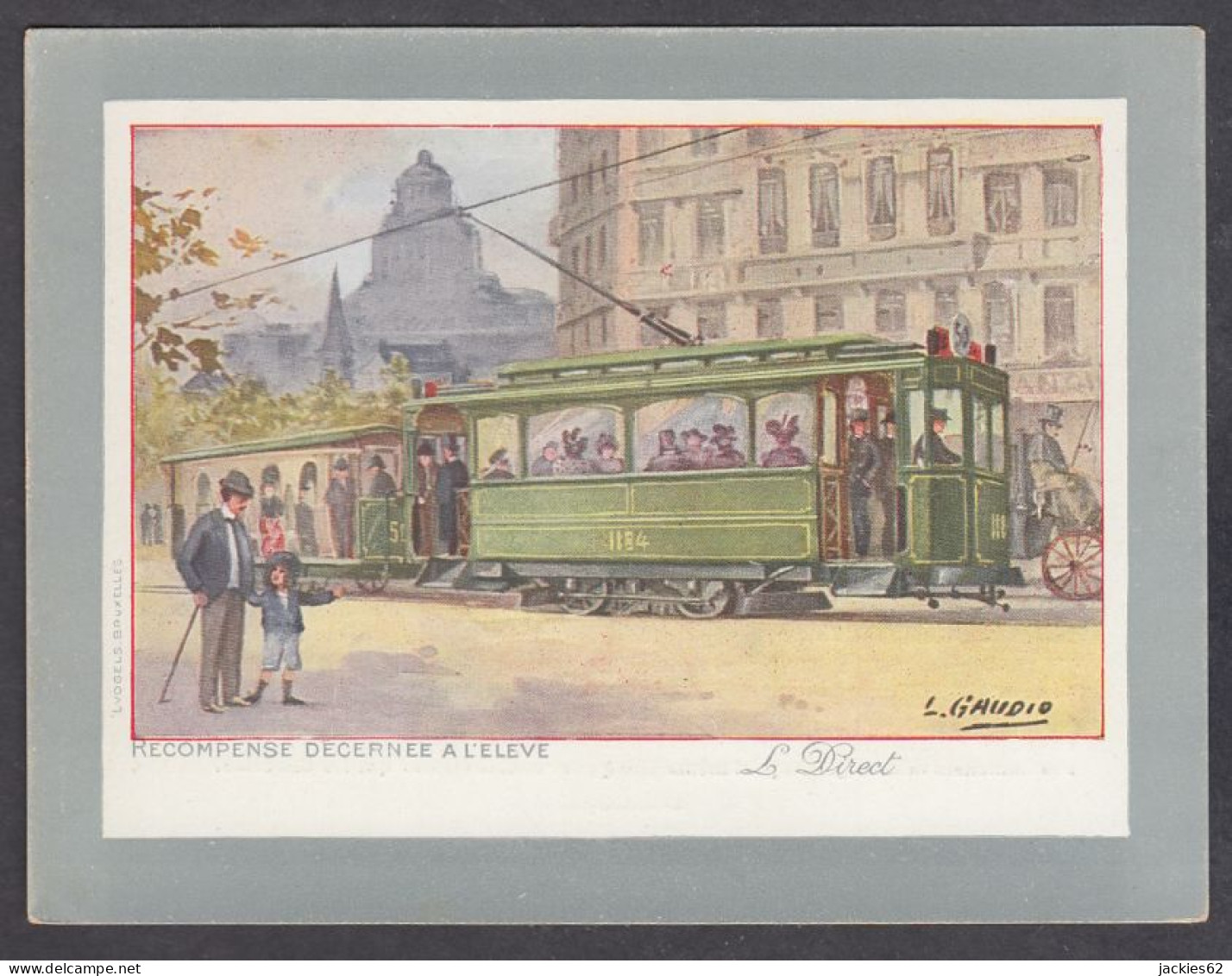 130142/ Ville De Bruxelles, Ens. Primaire Communal, Récompense N°22, *L'Omnibus Et Le Tram* - Autres & Non Classés