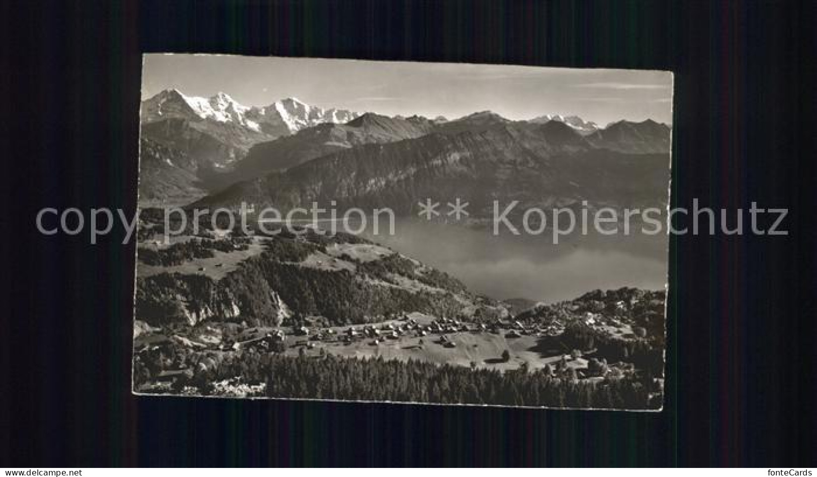 12022709 Beatenberg Thunersee Eiger Moench Jungfrau Bluemlisalp Berner Alpen Fli - Sonstige & Ohne Zuordnung