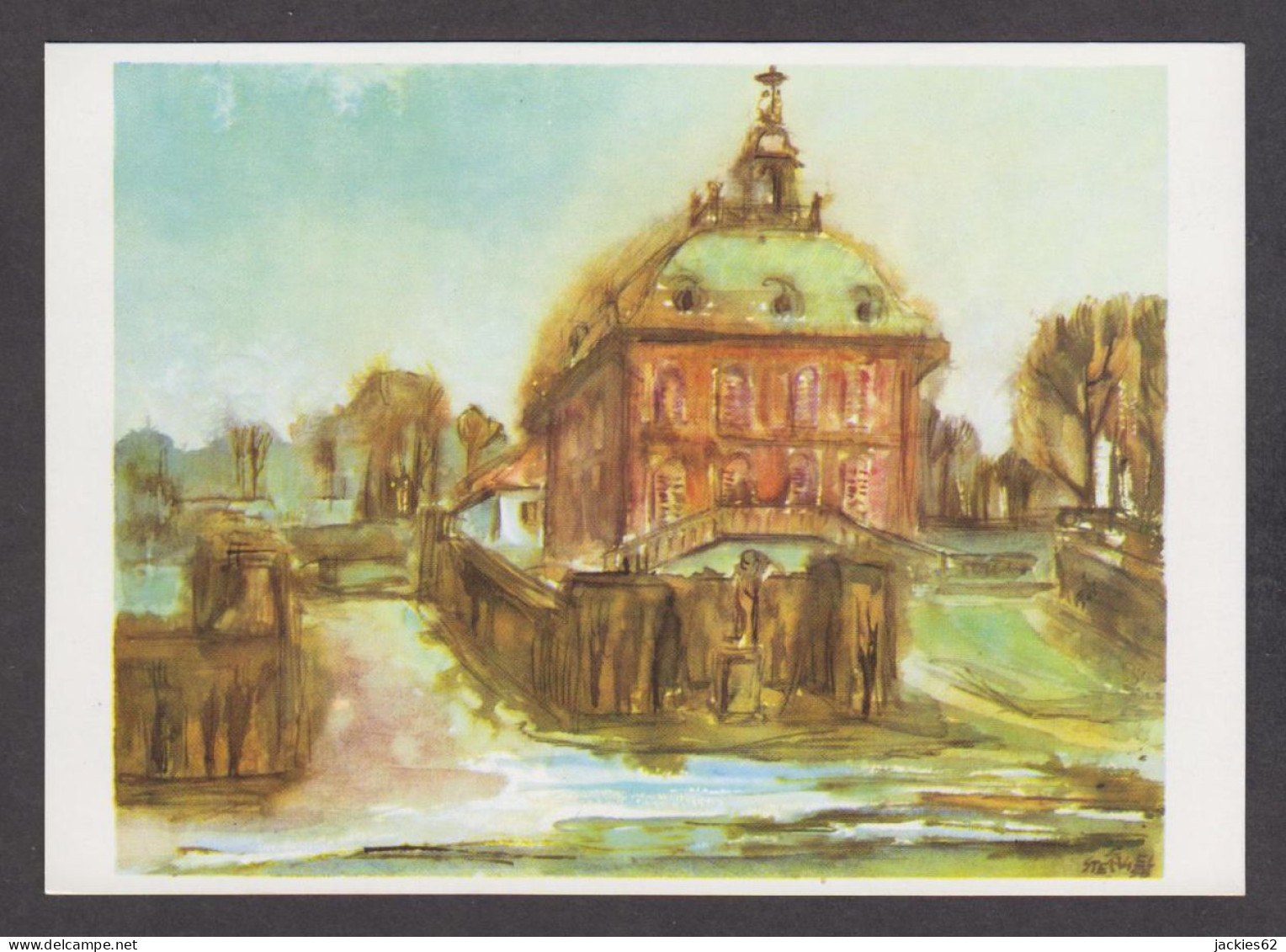 PS149/ Gerhard STENGEL, *Fasanenschlösschen Bei Moritzburg*, Aquarelle, Collection Privée - Paintings