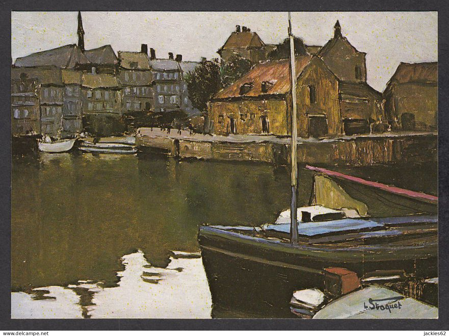 PS223/ Lucien STAQUET, *Honfleur* - Peintures & Tableaux