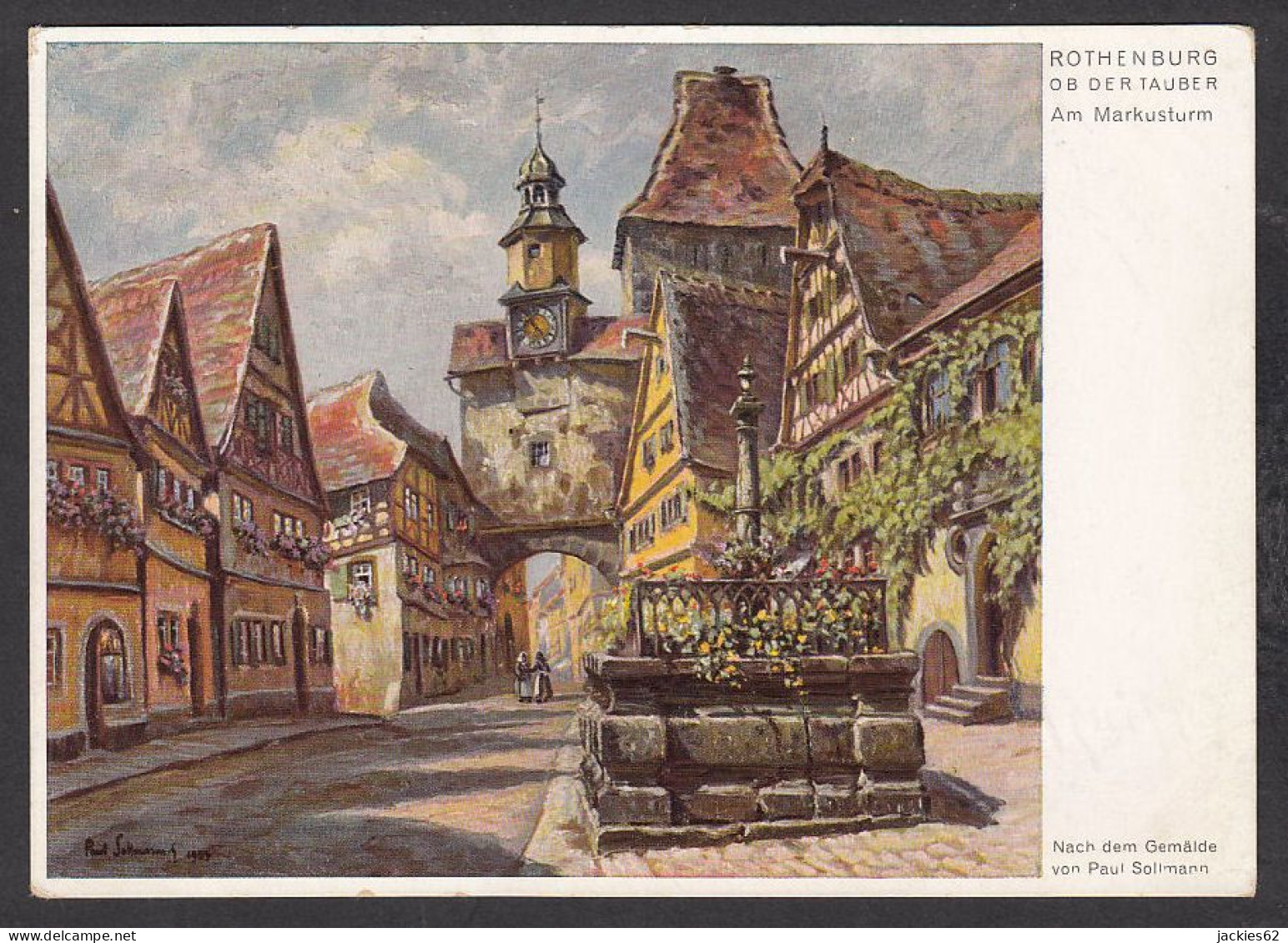 PS130/ Paul SOLLMANN, *Rothenburg Ob Der Tauern, Am Markusturm* - Paintings