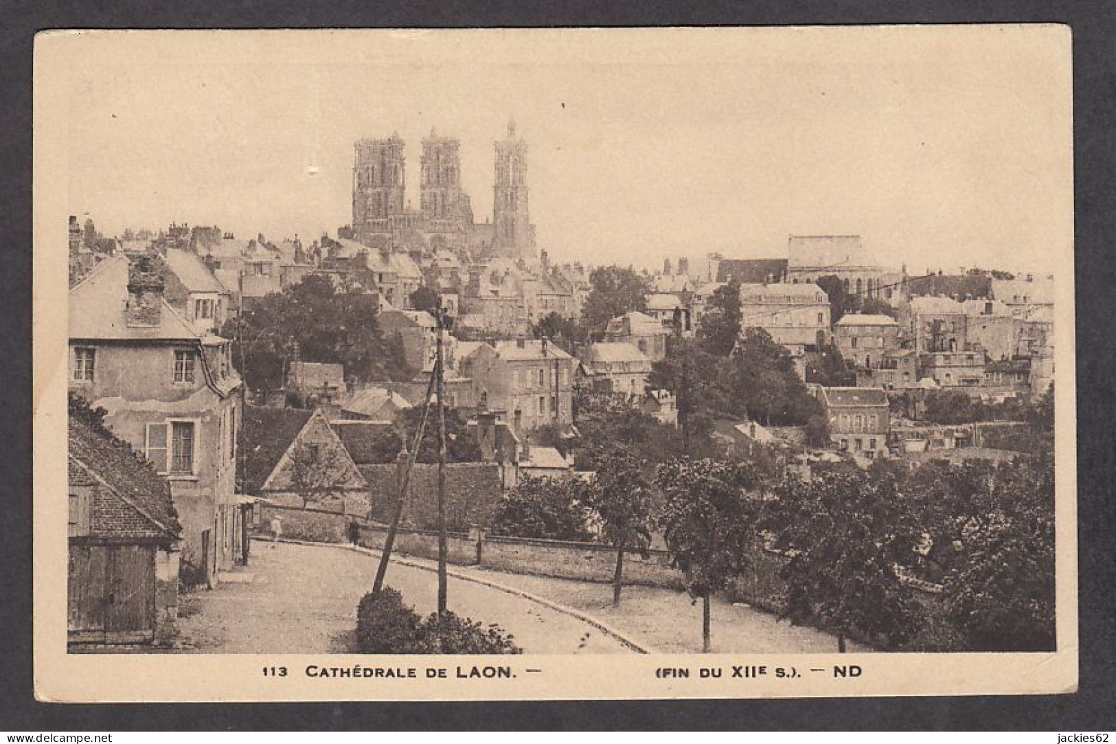 074884/ LAON, Panorama Avec La Cathédrale - Laon