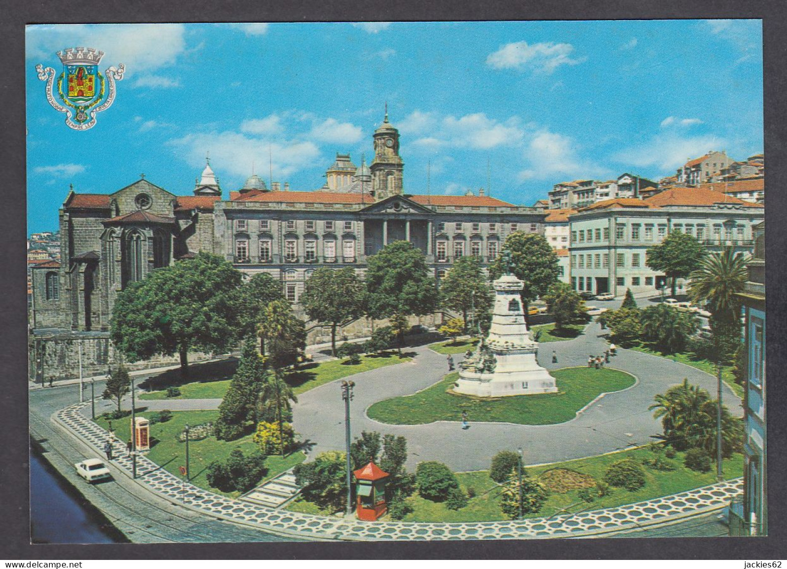 112173/ PORTO, Jardim Do Infante D. Henrique Com Vista Frontal Do Palácio Da Bolsa - Porto