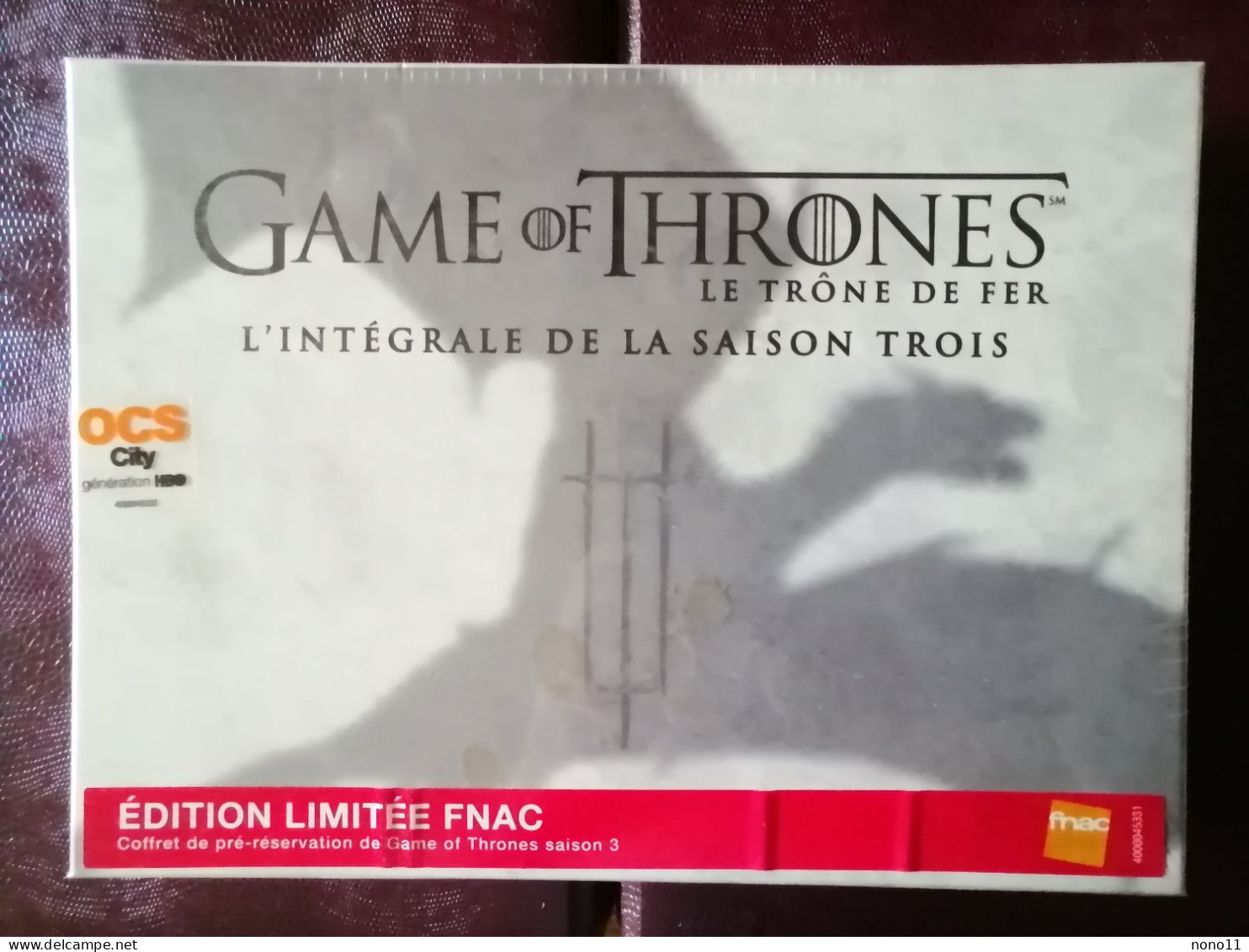 Coffret DVD De Pré-réservation GAMES OF THRONES SAISON 3 édition Limitée Et Numérotée - Colecciones & Series
