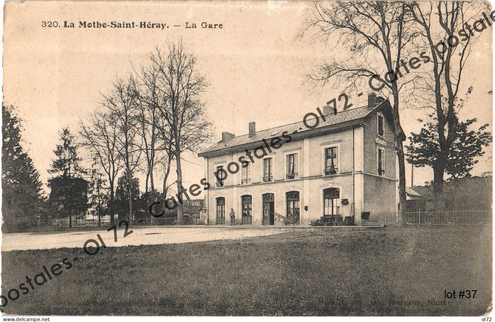 CPA [79] Deux-Sèvres > La Mothe Saint Héray - La Gare - La Mothe Saint Heray