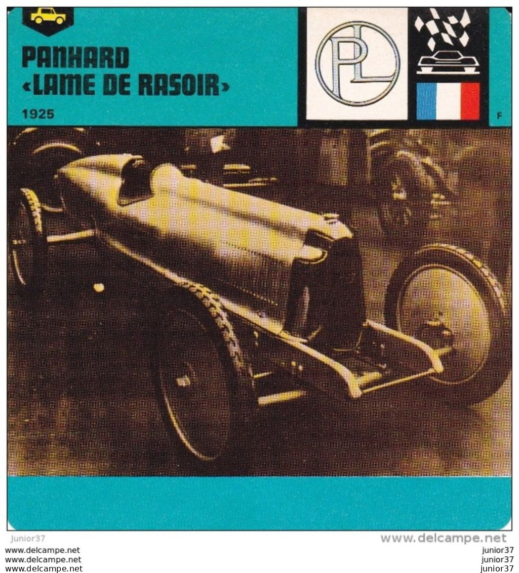 8 Fiches De 1978/79, Panhard: 1904 & Panoramic & CD & 24 & Lame De Rasoir & Riffard & Paul  & René Panhard, - Documents Historiques