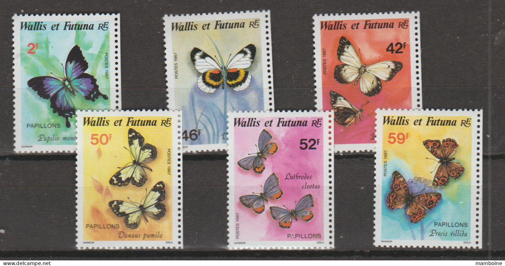 Wallis / Futuna  1987  N° 353 / 58 Neuf X X  Papillon  Série Complète - Ongebruikt