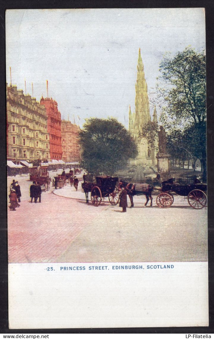 United Kingdom - Circa 1907 - Scotland - Princess Street - Midlothian/ Edinburgh