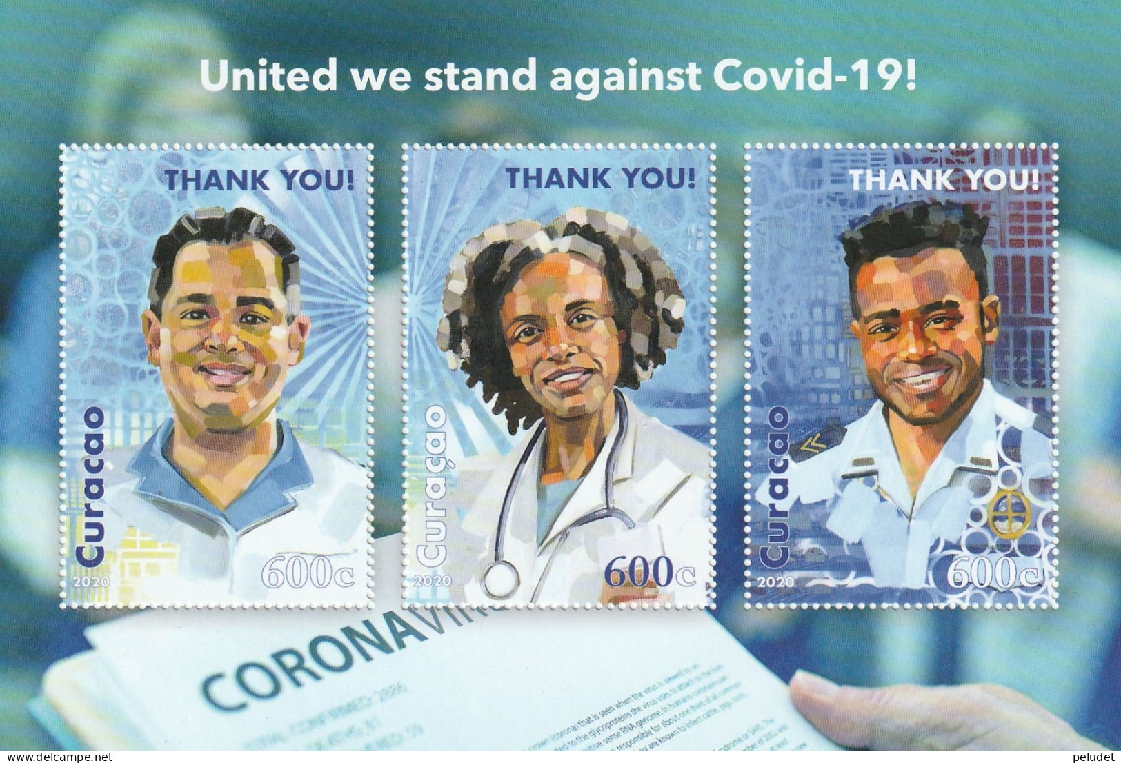 Curaçao - United Against COVID-19 - 2020 - Mi BL37, Sn 406, Yt BF31, NVP 455 - West Indies