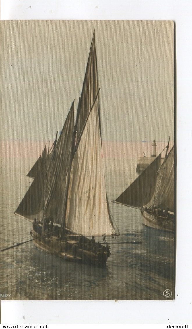 Belle CPA Toilée - Bateau - Voiliers - Dos Vierge - - Sailing Vessels