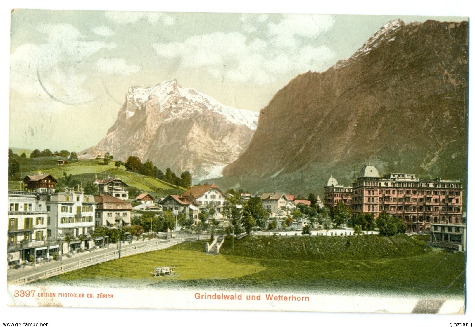 VERY RARE OLD LITHO, Grindelwald Und Wetterhorn, Switzerland - Grindelwald