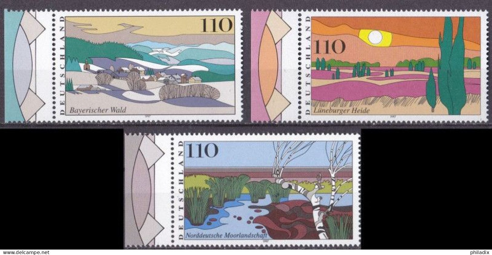 BRD 1997  Mi. Nr. 1943-1945 **/MNH Rand Links (BRD1-7) - Unused Stamps