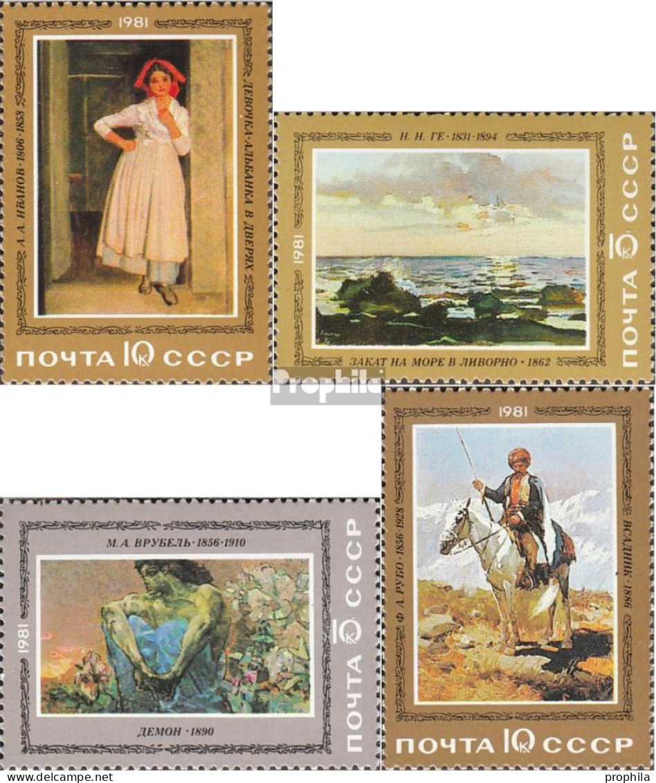 Sowjetunion 5067-5070 (kompl.Ausg.) Postfrisch 1981 Russische Malerei - Ungebraucht