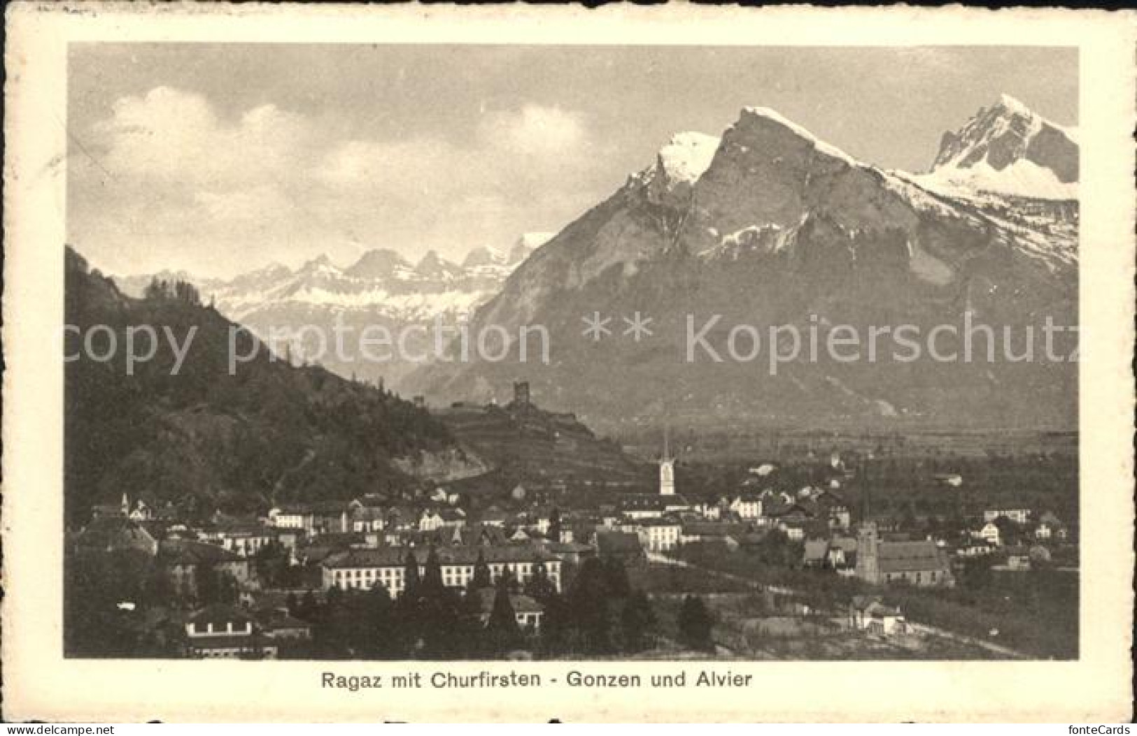 12015819 Bad Ragaz Panorama Mit Churfirsten Gonzen Alvier Appenzeller Alpen Bad  - Other & Unclassified