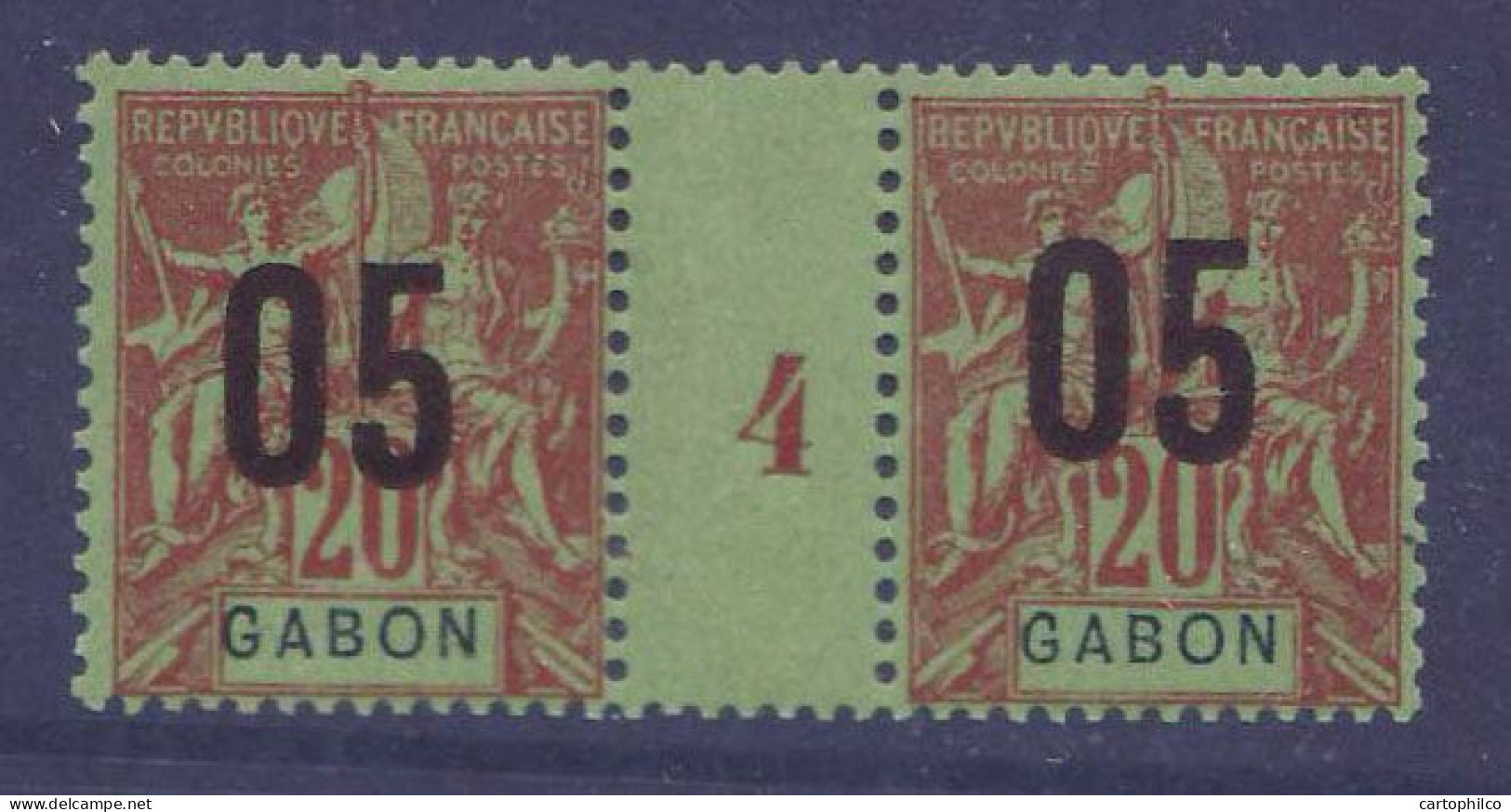 Gabon ** Nï¿½4 Type Groupe Millesime 4 Luxe (tirage 1946) - Nuovi