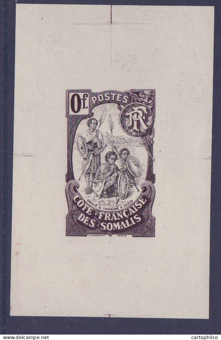 Cote Des Somalis Essai Nï¿½50 Guerrier Lilas - Unused Stamps