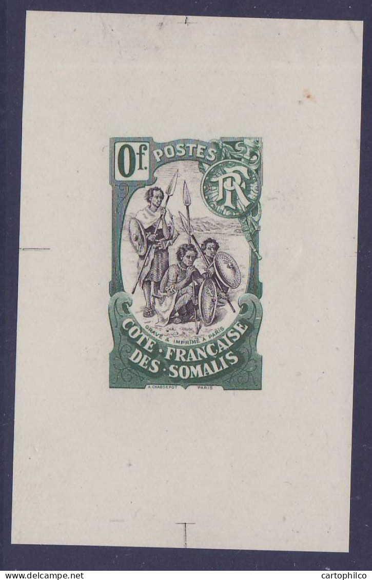Cote Des Somalis Essai Nï¿½50 Guerrier Vert - Unused Stamps