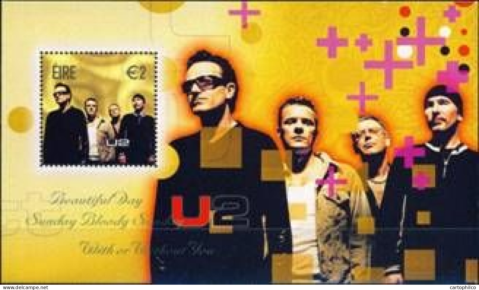 Ireland Sheetlet U2 U 2 Bono The Edge Pop Rock Music - Blocks & Sheetlets