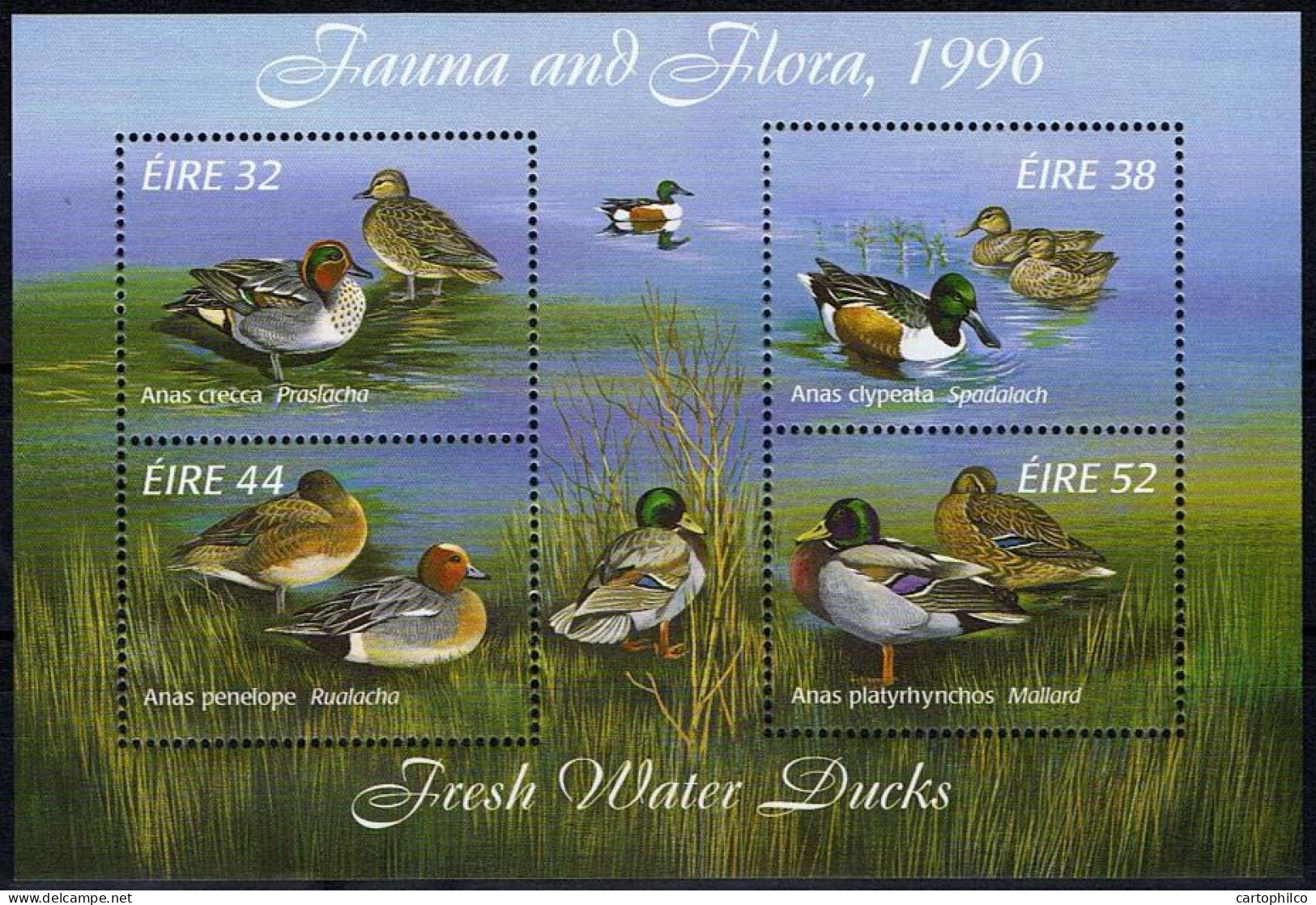 Ireland Ducks Sheetlet 1996 - Blocs-feuillets