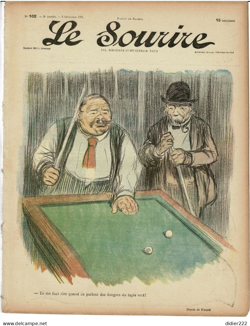 Ensemble De 2 Revues Avec Couverture Theme Jeu De Billard Francais 1901 1901 - Unclassified